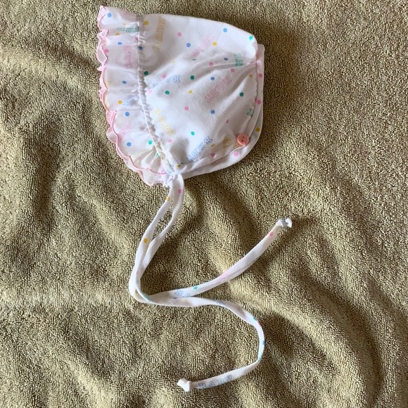 Vintage Baby Polka Dot Dress and Bonnet Set - Picture 4 of 6